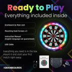 Jeu de Fléchettes Électronique Intelligent 3S en Plastique Bluetooth Compatible Smartphone et Tablette Application Mobile Épaisseur 4 cm