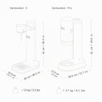 Machine à soda Carbonator 3 avec bouteille d'eau finition acier inoxydable système de gazéification manuelle