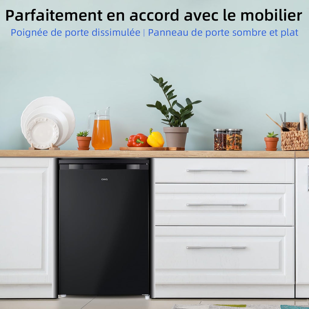 Congélateur armoire CSD90D4D 85L porte unique format compact thermostat réglable porte réversible -24°C 39dB noir
