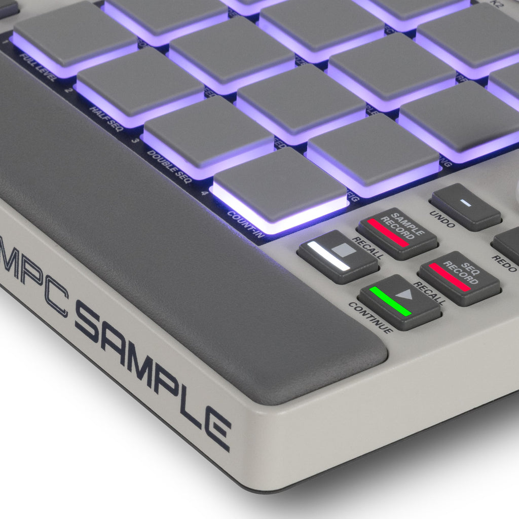 Échantillonneur Portable MPC 16 Pads USB-C Batterie Rechargeable avec Haut-Parleur Microphone pour Séquençage