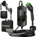 Chargeur voiture électrique Type 2 16A 3,7 kW câble 6m avec écran LCD départ différé support mural protection intégrée