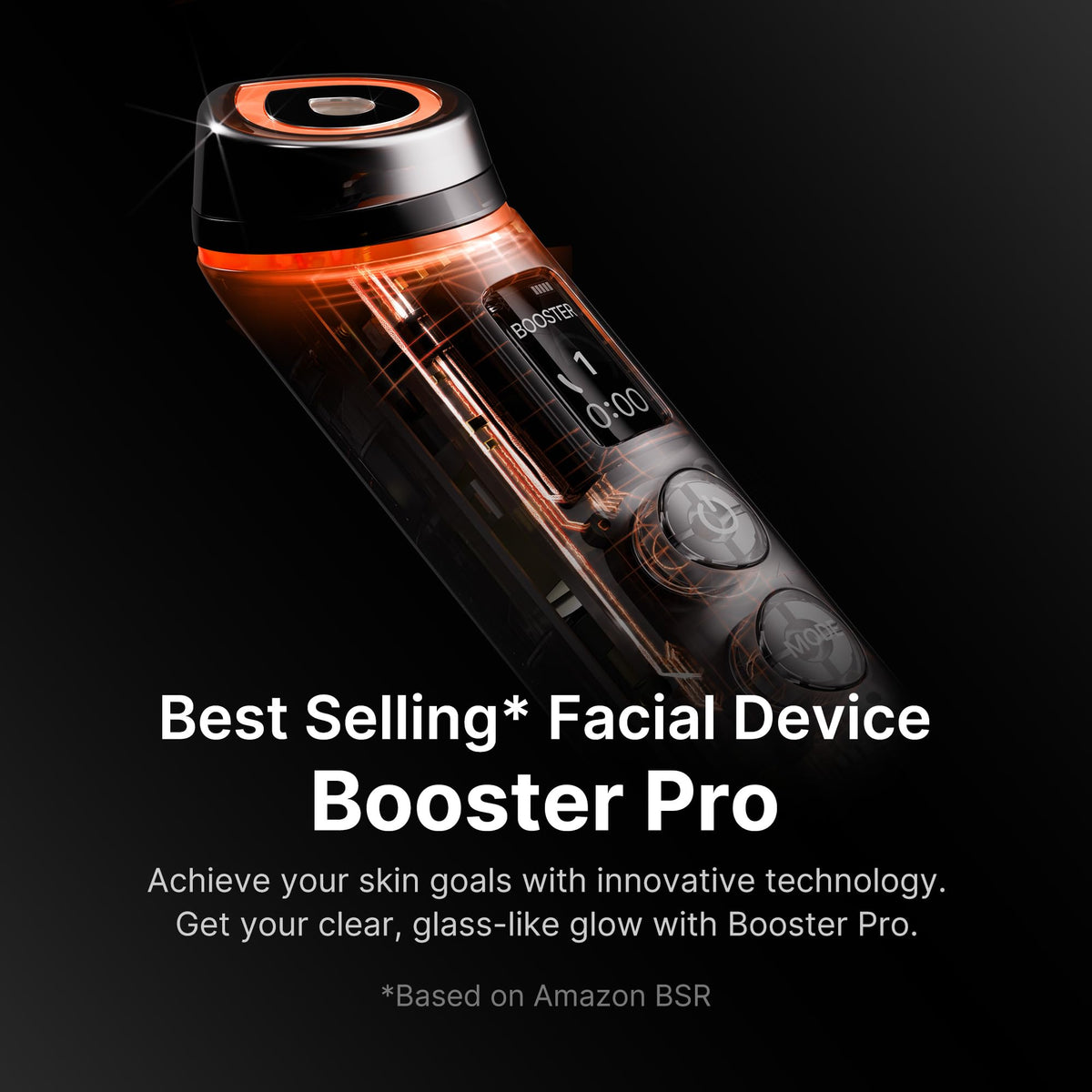 Appareil de soin visage Age-R Booster Pro 6-en-1 massage beauté noir raffermissant hydratant avec technologie de soin coréen