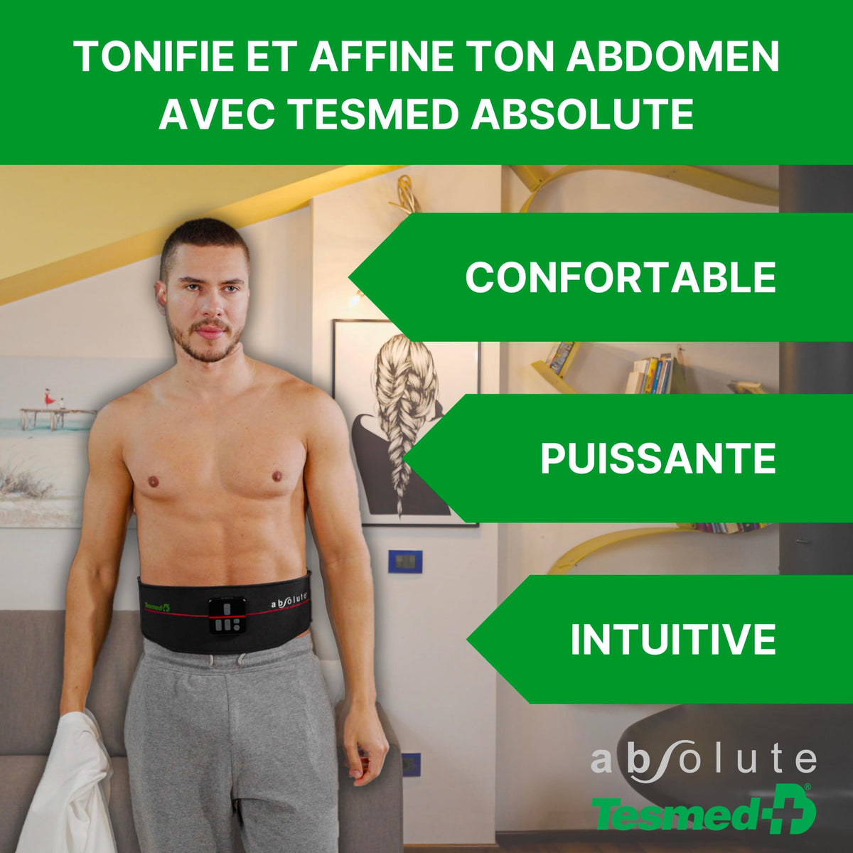 Ceinture d’Électrostimulation Abdominale EMS Rechargeable 15 Programmes 99 Niveaux d’Intensité Sans Fil USB Tour de Taille jusqu’à 120 cm