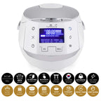 Cuiseur à riz multifonction Sakura 860 W avec bol céramique 1,5 L logique floue avancée 6 programmes riz et écran LED