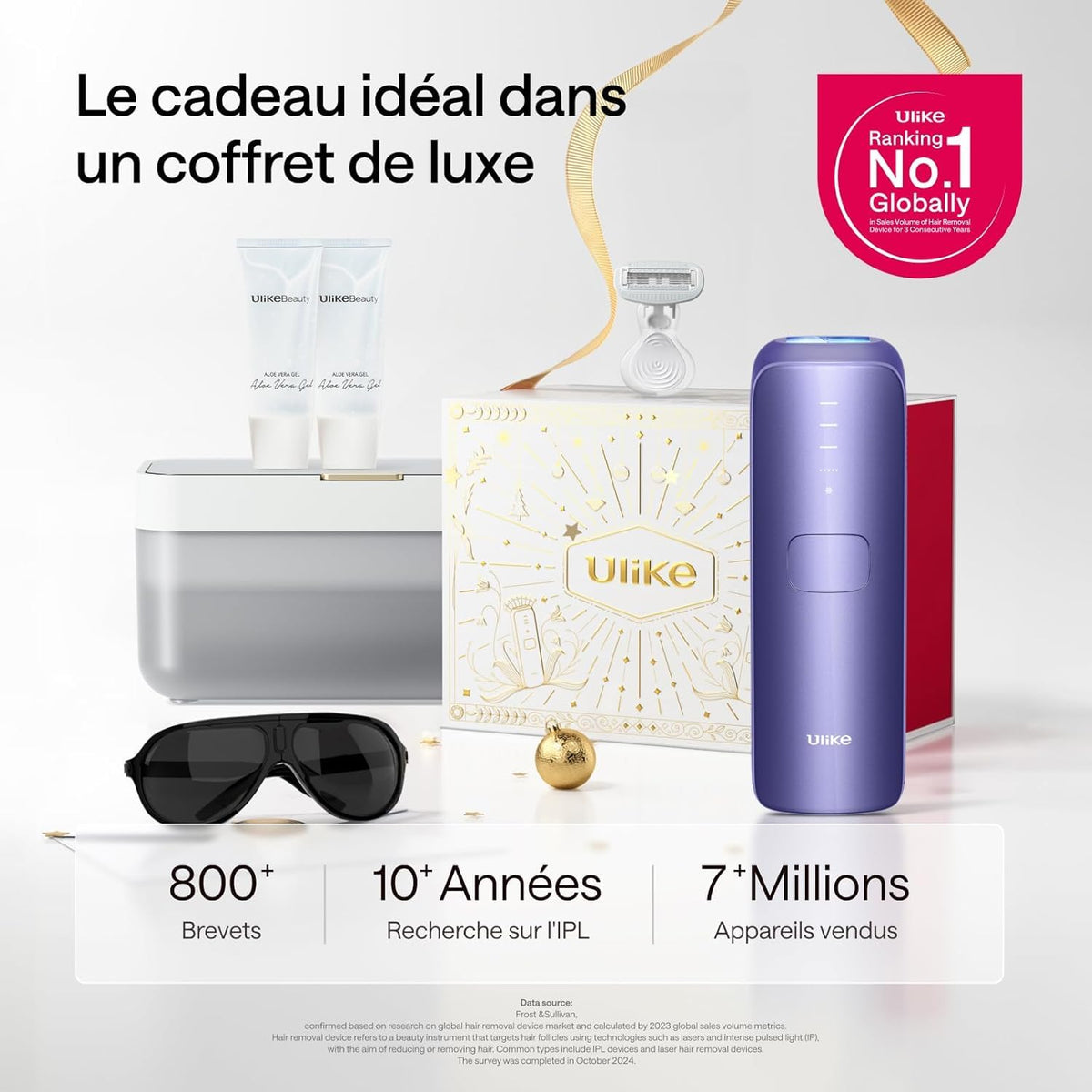 Épilateur IPL Lumière Pulsée Refroidissement Saphir 550–1200 nm 3 Modes 4 Accessoires Corps Visage Maillot Aisselles