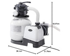 Épurateur de Sable Piscine Hors Sol 7900 l/h pour Piscines jusqu'à 37800 L avec 6 Fonctions
