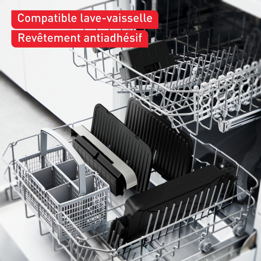 Grill électrique intelligent Optigrill 4 en 1 XL 2200 W en acier inoxydable avec cuisson automatique 12 programmes capacité 8 personnes