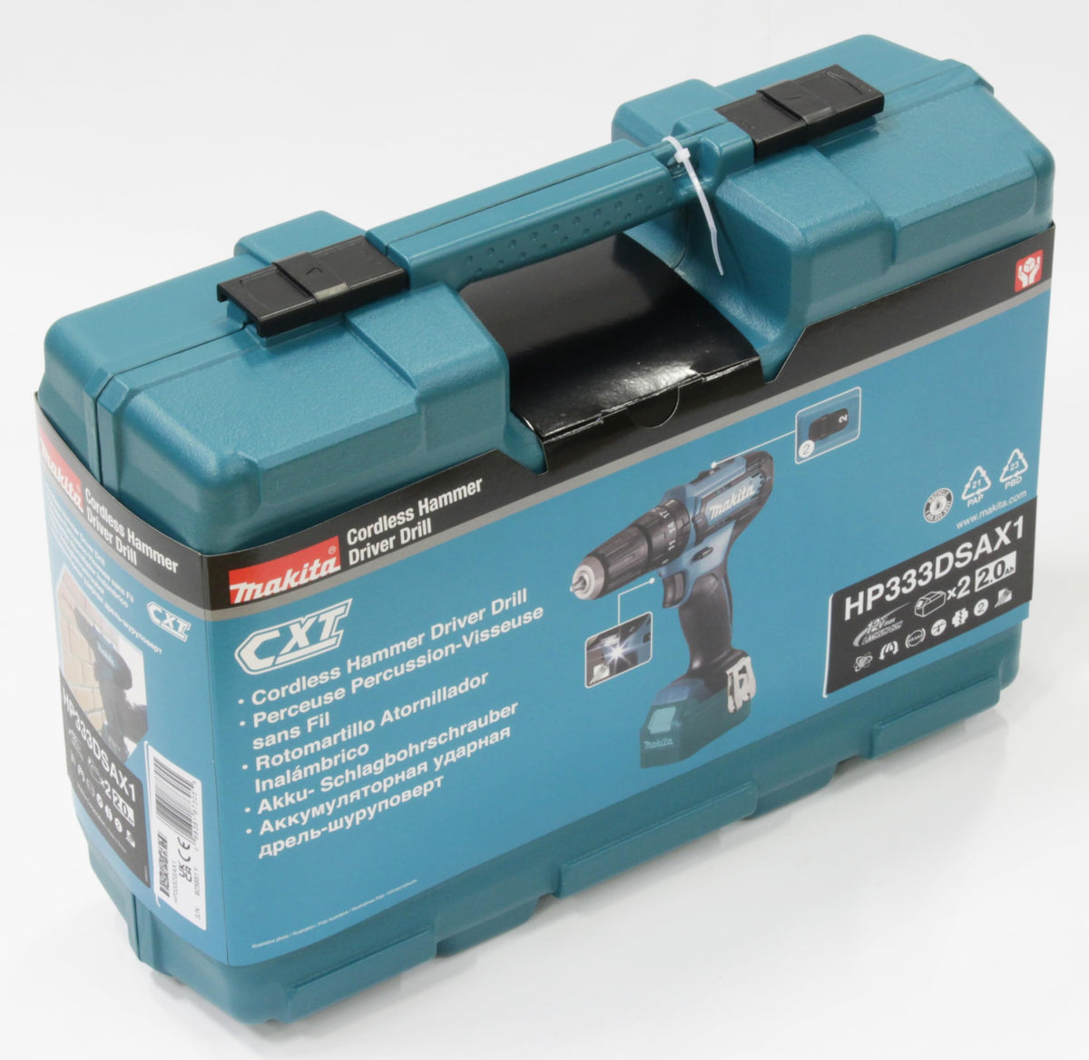 Perceuse-visseuse à percussion sans fil HP333DSAX1 12V Li-Ion 2Ah avec 2 batteries chargeur et coffret