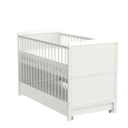 Lit bébé convertible avec tiroir 120x60 cm en bois de pin avec matelas mousse Aloe Vera rails réglables en hauteur
