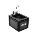 Évier mobile de camping lavabo portable 40x30 cm avec pompe manuelle réservoir eau propre 5L et eaux usées 5L pour van camping-car jardin