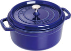 Cocotte en fonte émaillée ronde 26 cm 5 L avec couvercle compatible four induction et lave-vaisselle