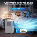 Climatiseur mobile 9000 BTU 4 en 1 refroidissement ventilation déshumidification modèle portable avec minuterie 24 h 3 vitesses