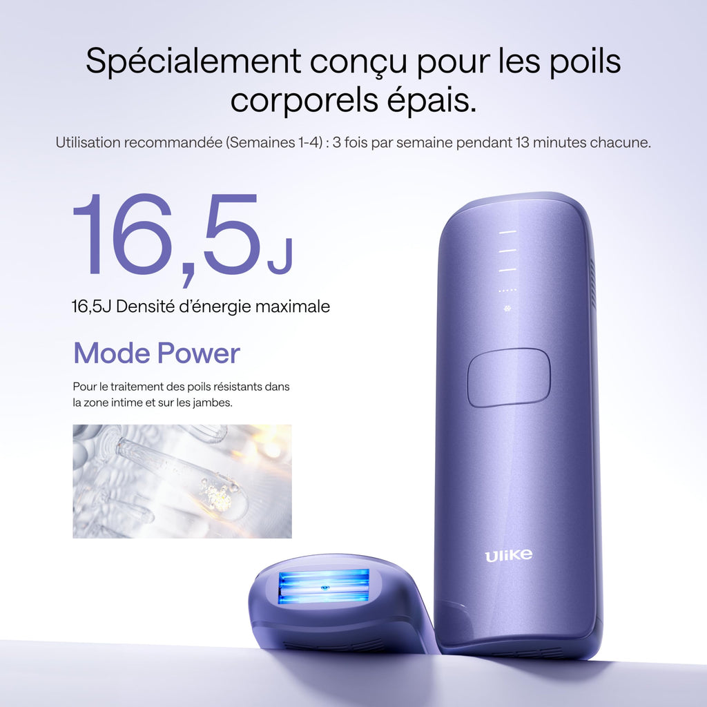 Épilateur IPL Lumière Pulsée Refroidissement Saphir 550–1200 nm 3 Modes 4 Accessoires Corps Visage Maillot Aisselles