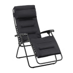 Fauteuil Relax Zéro Gravité Multiposition Pliant Jardin Intérieur Toile AirComfort 3 couches 3D Mesh Noir Acier