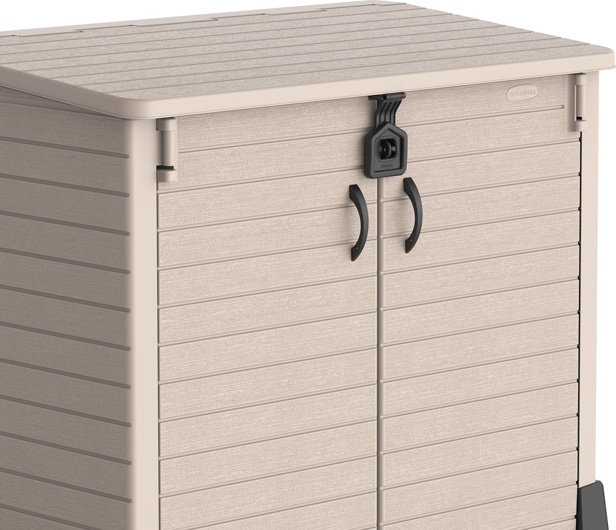 Abri de jardin StoreAway 850 L coffre extérieur plastique verrouillable 130 x 74 x 110 cm cache-poubelles taupe