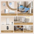 Climatiseur portable PWIND10 7000 BTU 3 en 1 refroidissement déshumidification ventilation avec contrôle application télécommande mode sommeil