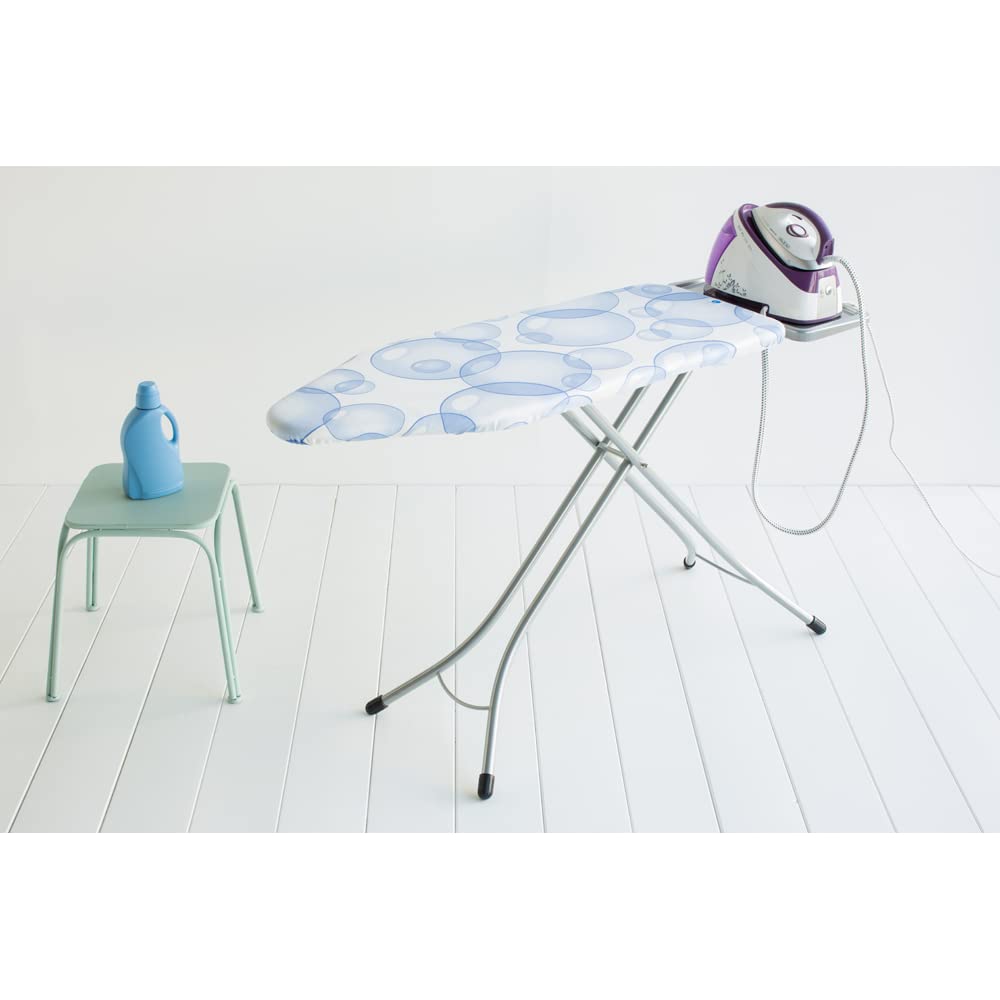 Table à repasser XL PerfectFlow 101229 124 x 45 cm acier cadre robuste support centrale vapeur housse trois couches