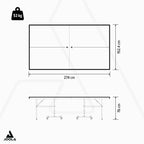 Table de Ping-Pong Indoor Pliable 274 x 152,5 x 76 cm Plateau 12 mm avec Filet Inclus
