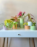 Cache-pot mosaïque Jungle Pop – Pot de fleur artisanal coloré