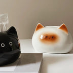 Boîte à mouchoirs en céramique chat siamois, décoration mignonne