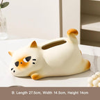 Boîte à mouchoirs en céramique chat siamois, décoration intérieure, 24-27 cm