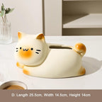 Boîte à mouchoirs en céramique chat siamois, décoration intérieure, 24-27 cm