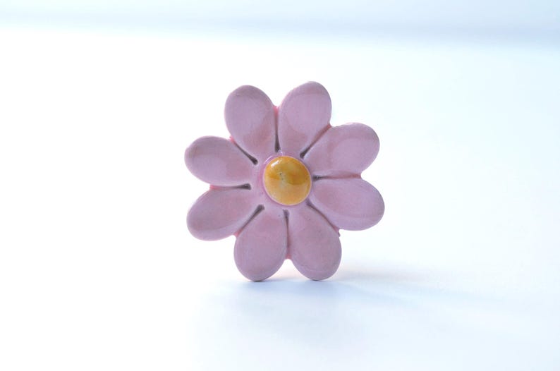 Marguerite céramique colorée 4 cm - Décoration intérieur et extérieur