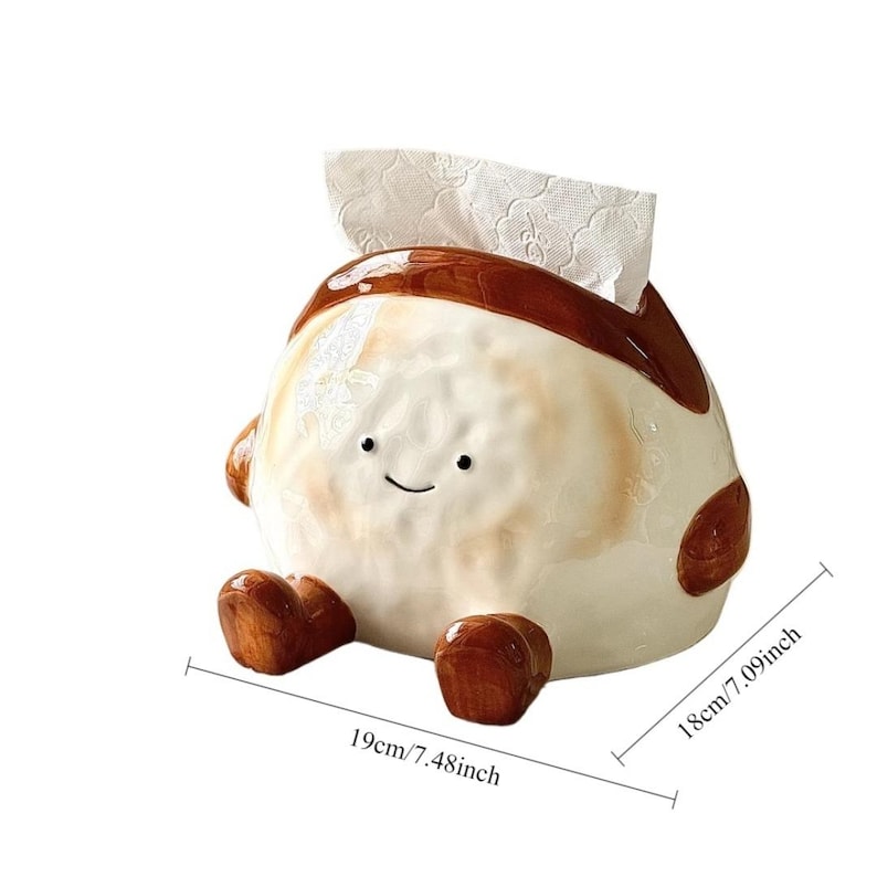 Rice Ball Ceramic Tissue Box Cover - Creative Desk Tissue Holder Decorative