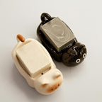 Porte-savon chat en céramique, drainant, pour salle de bain et cuisine, noir ou blanc
