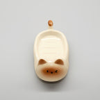 Porte-savon chat en céramique, drainant, pour salle de bain et cuisine, noir ou blanc