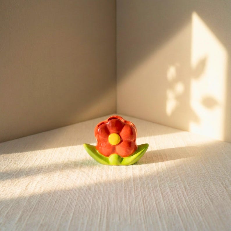 Porte-brosse à dents en céramique avec fleurs, décoration florale pour salle de bain, organiseur de bureau et de comptoir
