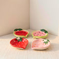 Plateau en céramique forme fruit - Vide-poches fraise pastèque, porte-savon artisanal