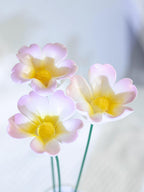 Fleur violette en céramique faite main, décoration intérieure, 4,2 cm