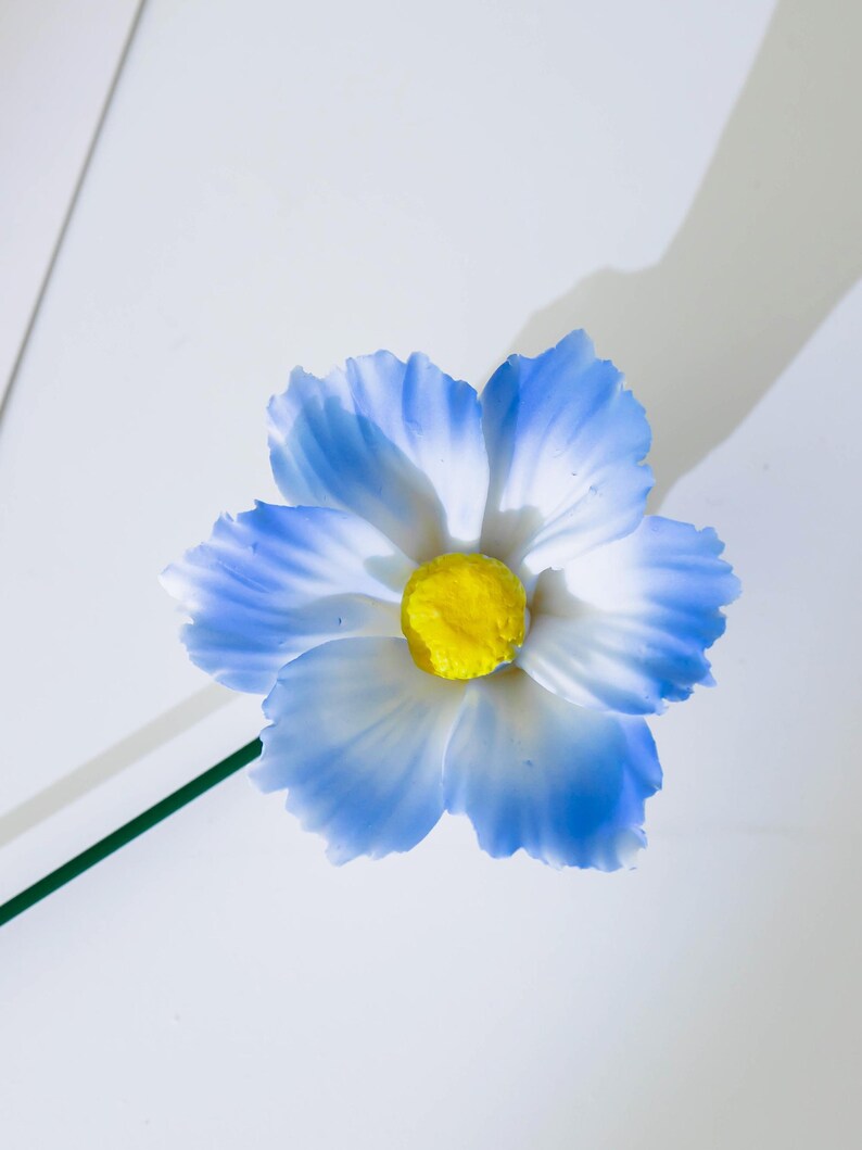 Fleurs en céramique bleu étoile de mer faites à la main, bouquet de fleurs éternelles pour décoration intérieure