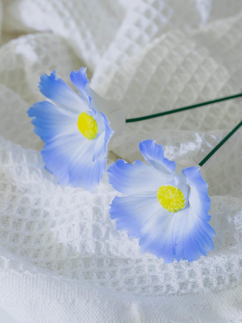 Fleurs en céramique bleu étoile de mer faites à la main, bouquet de fleurs éternelles pour décoration intérieure