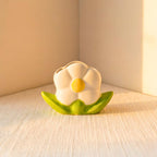 Porte-brosse à dents en céramique avec fleurs, décoration florale pour salle de bain, organiseur de bureau et de comptoir