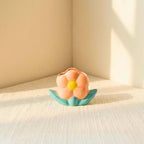 Porte-brosse à dents en céramique avec fleurs, décoration florale pour salle de bain, organiseur de bureau et de comptoir