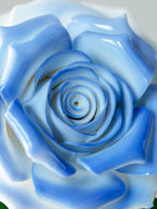 Rose Manta Orange en Céramique, Fleurs Éternelles, Décoration d'Intérieur Moderne