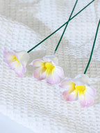 Fleur violette en céramique faite main, décoration intérieure, 4,2 cm