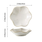 Plateau à bijoux en céramique avec bordure florale - Porte-bagues décoratif pour vanité