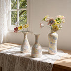 Vases en céramique pastel style crème glacée, ensemble de décoration d'intérieur