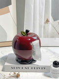 Couvercle de boîte à mouchoirs en céramique pomme rouge, rectangulaire carrée, porte-mouchoirs cube, amusant bohème