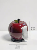 Couvercle de boîte à mouchoirs en céramique pomme rouge, rectangulaire carrée, porte-mouchoirs cube, amusant bohème