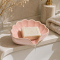 Porte-savon en céramique coquillage avec drainage, plateau de courtoisie salle de bain 15 cm
