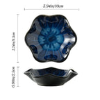 Plateau à bijoux en céramique avec bordure florale - Porte-bagues décoratif pour vanité