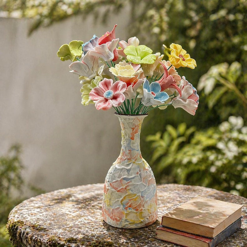 Vases en céramique pastel style crème glacée, ensemble de décoration d'intérieur