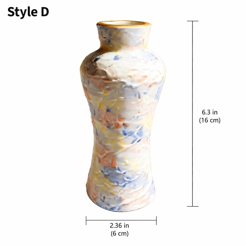 Vases en céramique pastel style crème glacée, ensemble de décoration d'intérieur