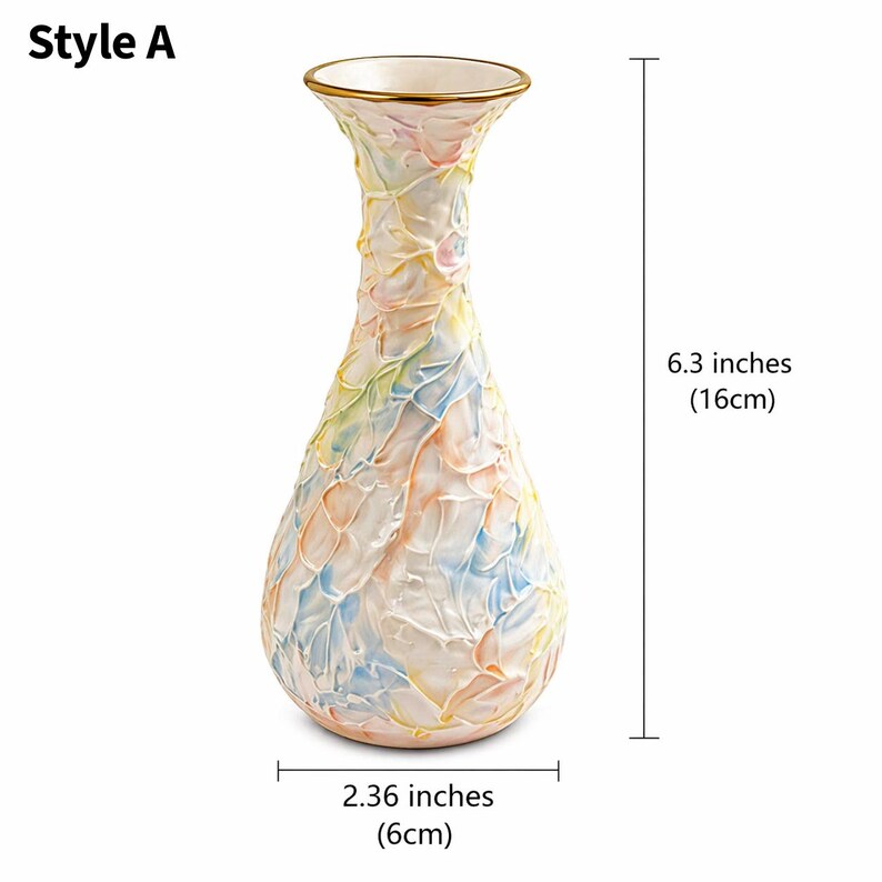 Vases en céramique pastel style crème glacée, ensemble de décoration d'intérieur