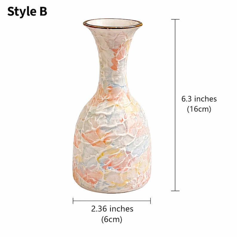 Vases en céramique pastel style crème glacée, ensemble de décoration d'intérieur