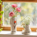 Vases bourgeons en céramique animaux | Vases en poterie faits main pour fleurs | Décoration d'intérieur